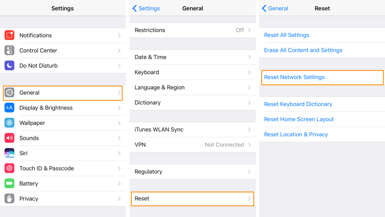 Fix iPhone Wi-Fi Problems - Reset network settings