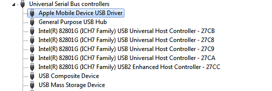 Apple Mobile Device USB Driver on Windows