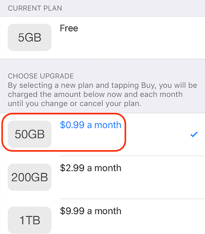 Buy More iCloud Storage