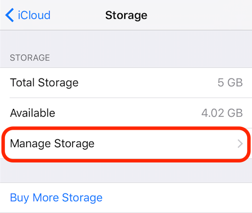 Check iCloud Storage on iPhone