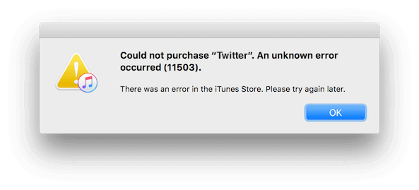 iTunes Error 11503