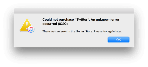 iTunes Error 8392