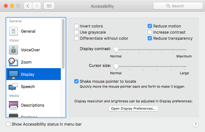 Improve MacBook Battery Life - Reduce Transparency & Motion