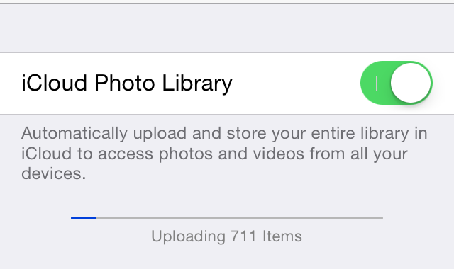 iCloud Photo Library Not Uploading