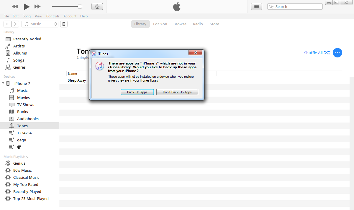 How to Backup iPhone 7/iPhone 8/iPhone 8 Plus/iPhone X with iTunes