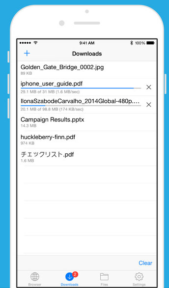 Downloads Manager for iPhone iPad