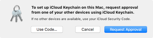 Approve Mac Computer to Use iCloud Keychain