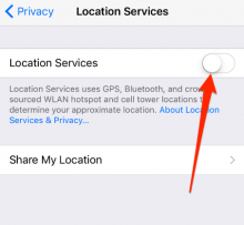 Enable Location Service on iPhone