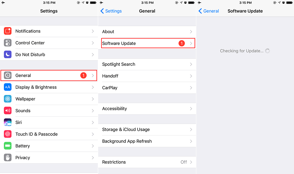 Fix iPhone Alarm Issues - Check iOS Updates