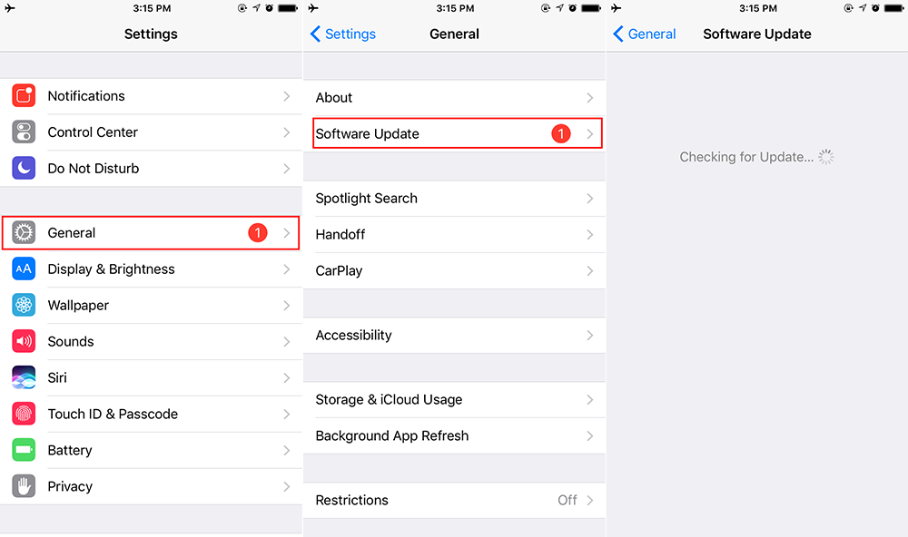 Fix iPhone Contacts Not Syncing with iCloud - Check iOS Updates