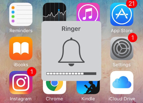 Adjust iPhone ringer volume