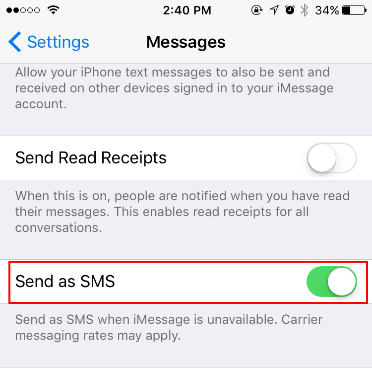 Fix iPhone Won't Sending Text Messages