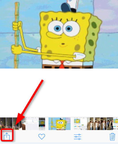 Share GIF pictures on iPhone 7