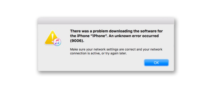 iTunes Error 9006