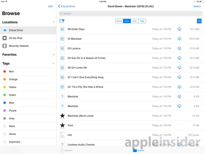New files app stores kinds of file formats - from Appleinsider.com