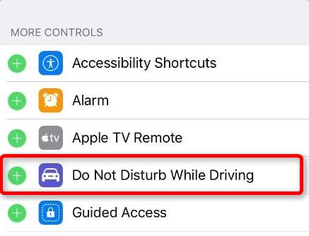 How to add Do Not Disturb While Driving to iOS 11 Control Center