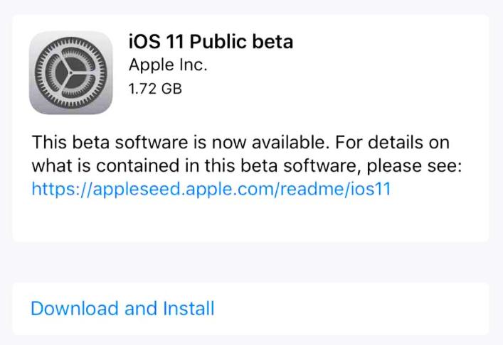 iOS 11 Public Beta