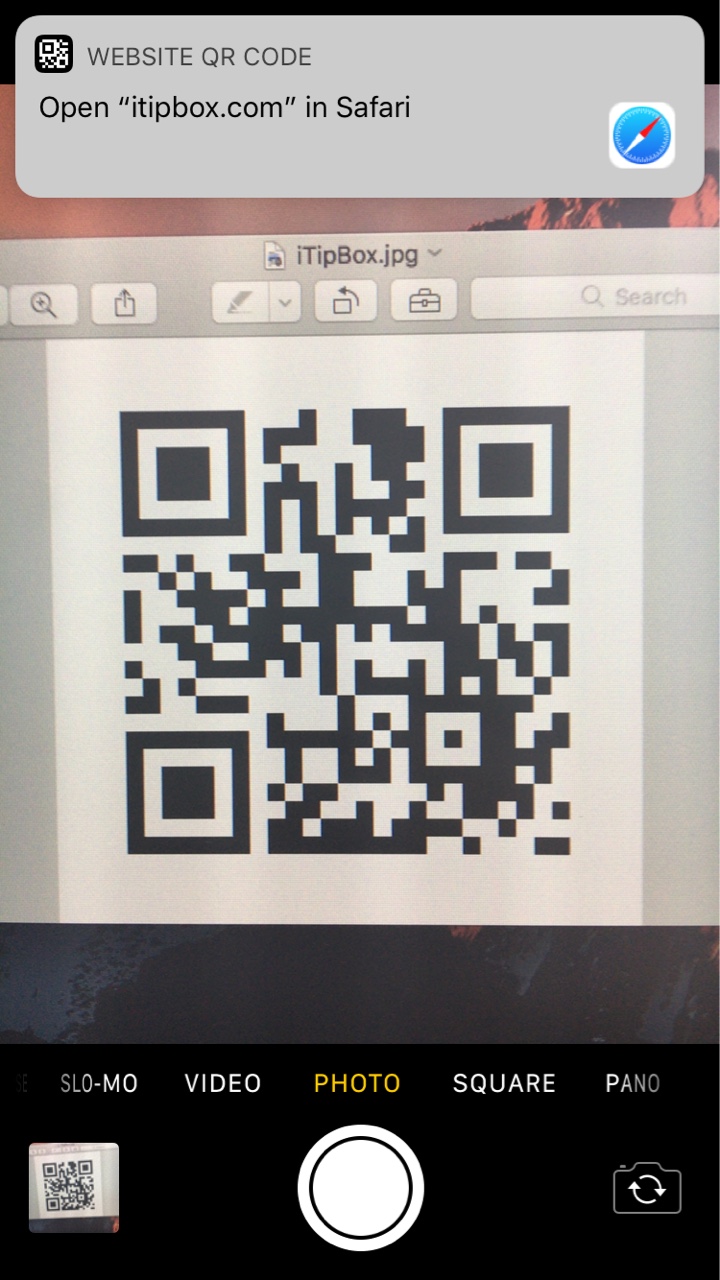 You Can Scan QR Code with Camera App in iOS 11