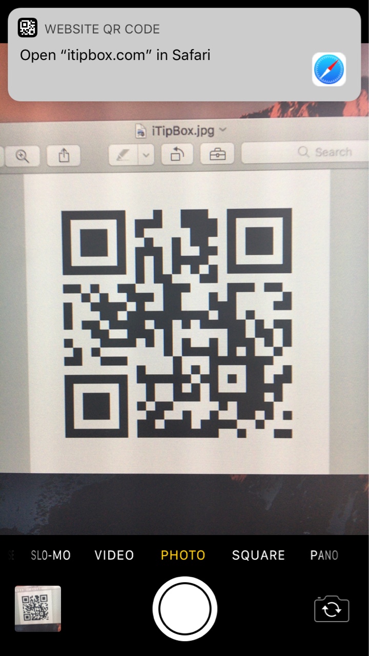 Скан камеры qr кода