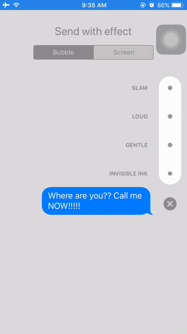iOS 11 new iMessage effects - Echo