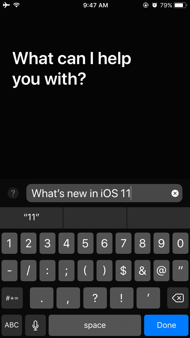 Type to Siri on iPhone in iOS 11