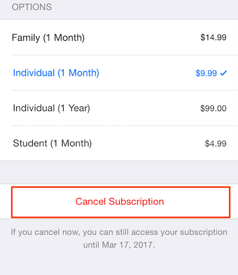 Cancel an App Store Subscription - 5