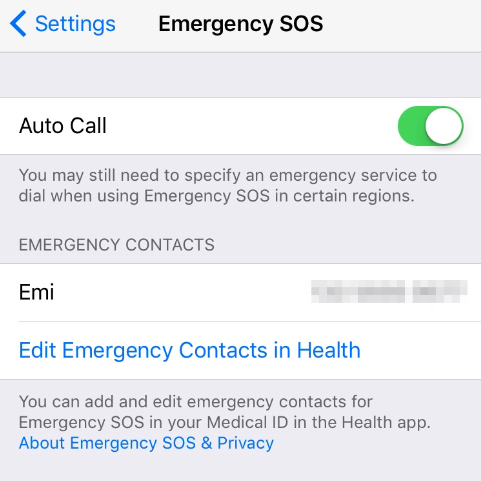 Edit Emergency Contacts on iPhone