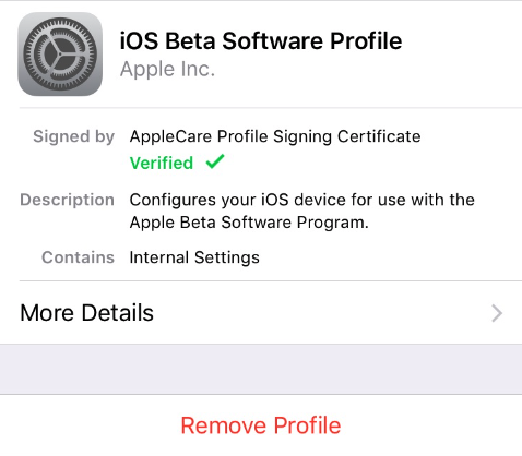 Remove iOS Beta Software Profile