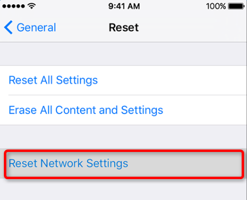 Fix iOS 11 maps not working - reset network settings