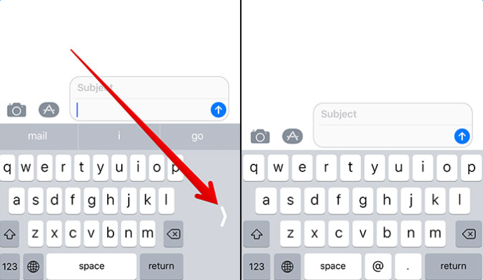 How to go back to normal keyboard in iOS 11