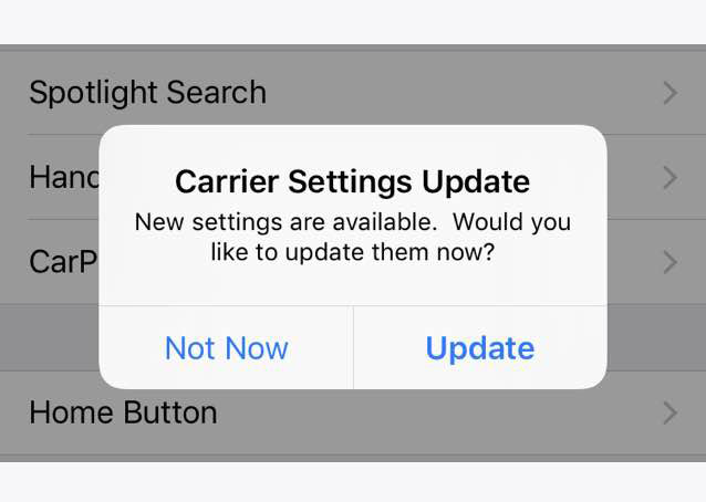 Update Carrier Settings