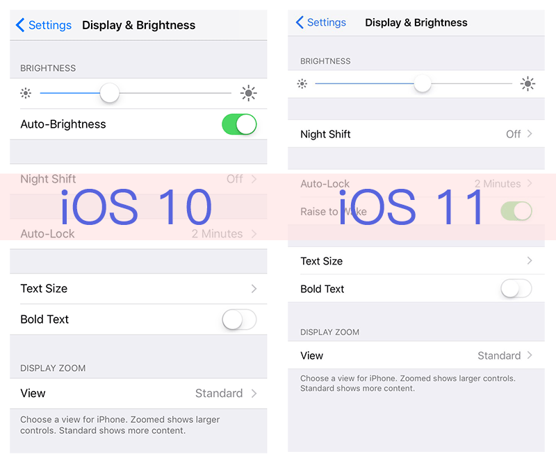 iOS 11 Auto Brightness Missing