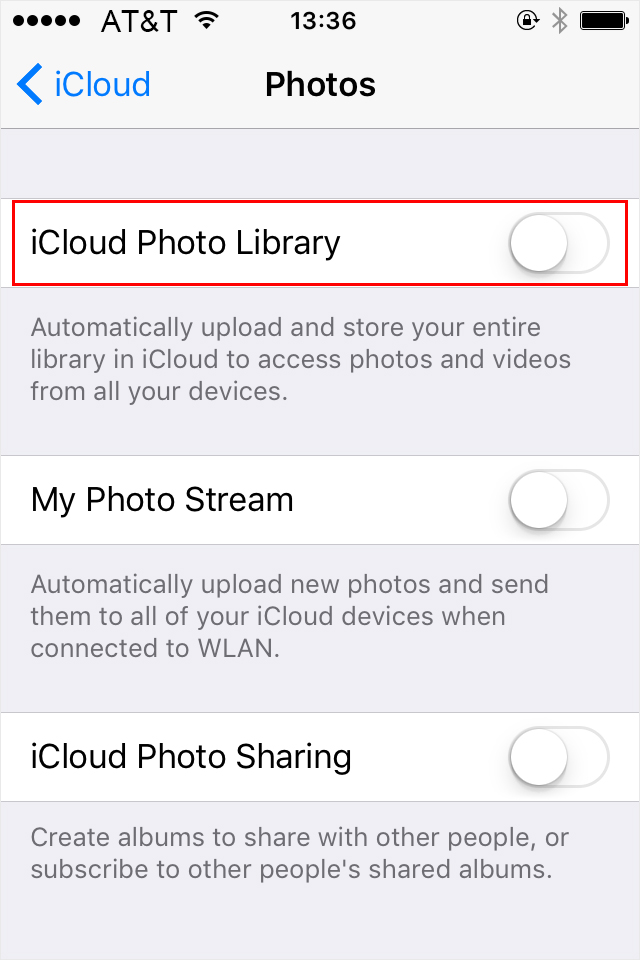 Fix can’t install iOS 11 because of not enough storage - turn off iCloud sync 