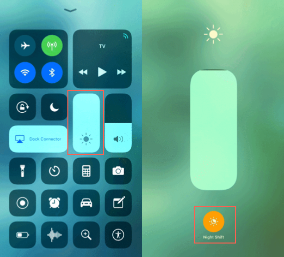 How to enable Night Shift Mode in iOS 11 Control Center