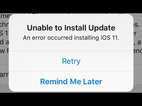 an error occurred downloading ios 11