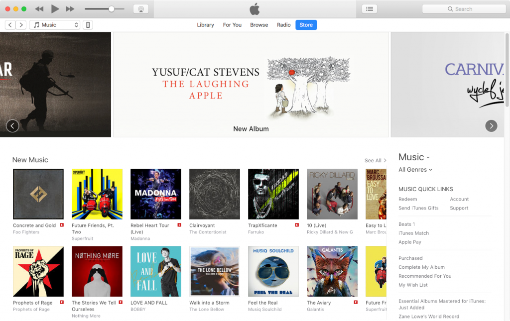 iTunes 12.7 for Mac