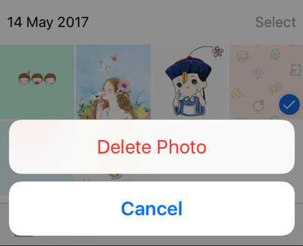 delete photos from iphone