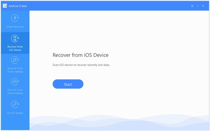 How to Recover iPhone Data with iMyfone D-Back – Step 1
