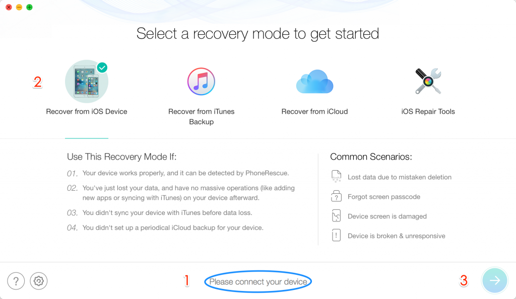 Recover Lost/Deleted Data from iPhone with PhoneRescue Crack - 1