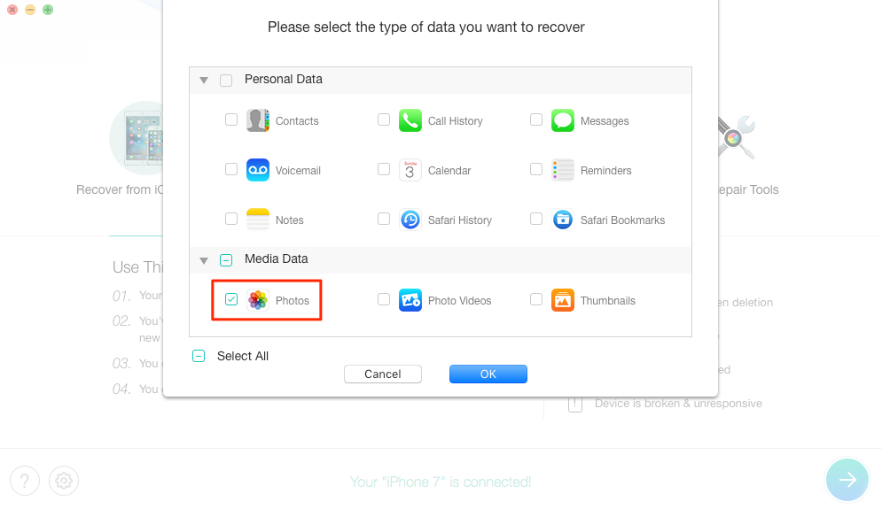 Recover Lost/Deleted Data from iPhone with PhoneRescue Crack -2
